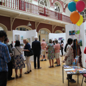 The exhibition of paint the day in the gallery hall wolverhampton